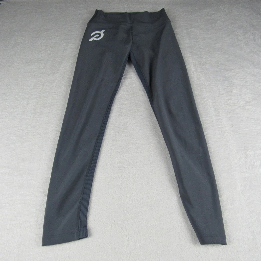 Peloton Leggings‎ Womens Medium Gray Ribbed Activewear Workout Yoga Pants